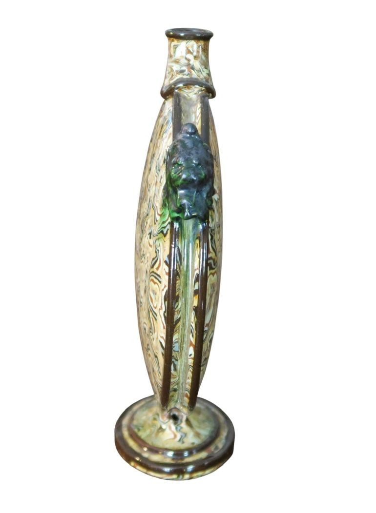 A French Early 19th Century Agate Ware Pilgrim Flask, probably Apt
