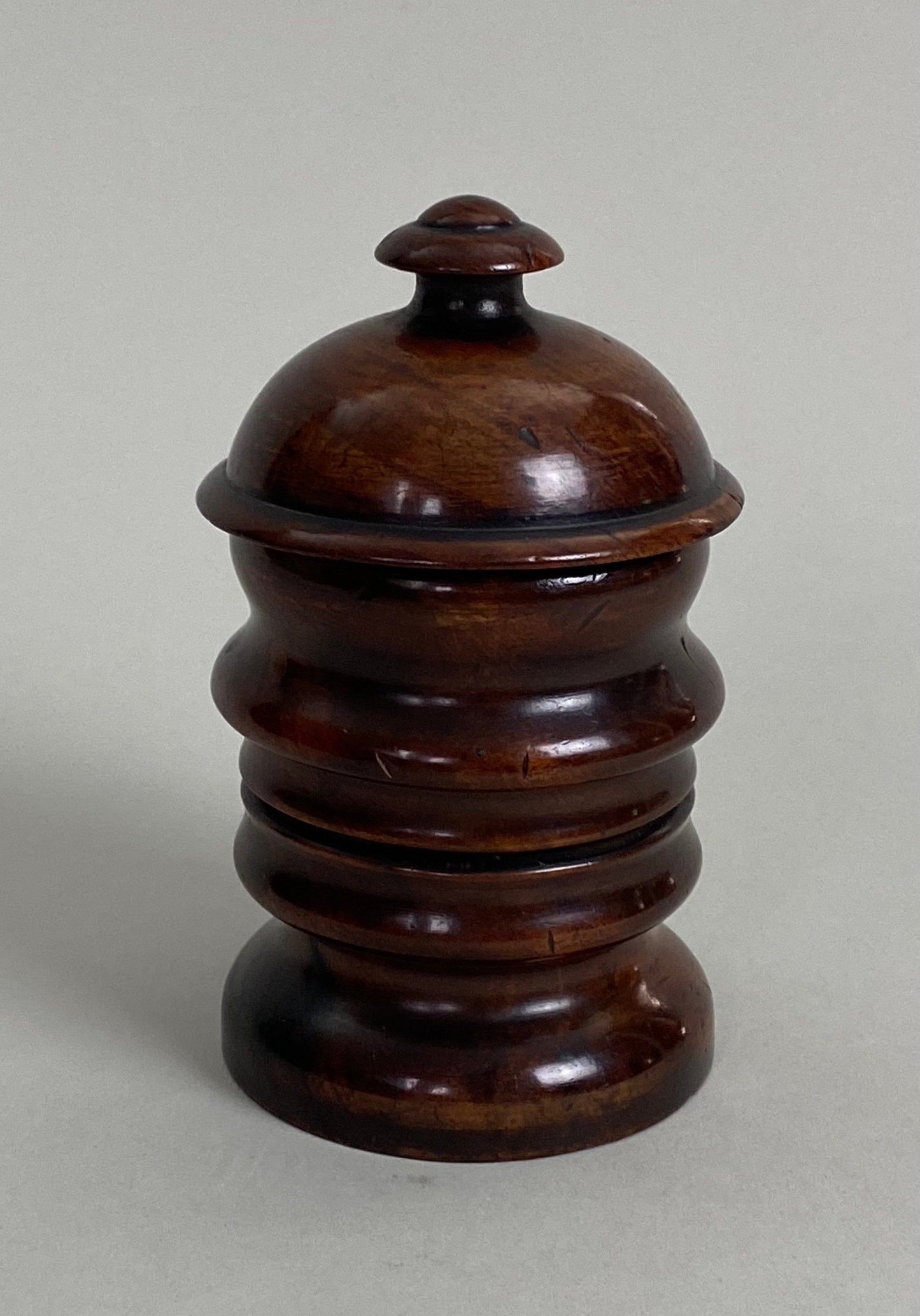 Treen Tobacco Jar and Cover, 20th Century