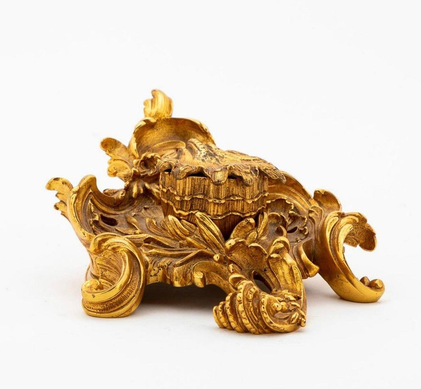 A Louis XV Style Ormolu Inkwell, Late 19/Early 20th Century