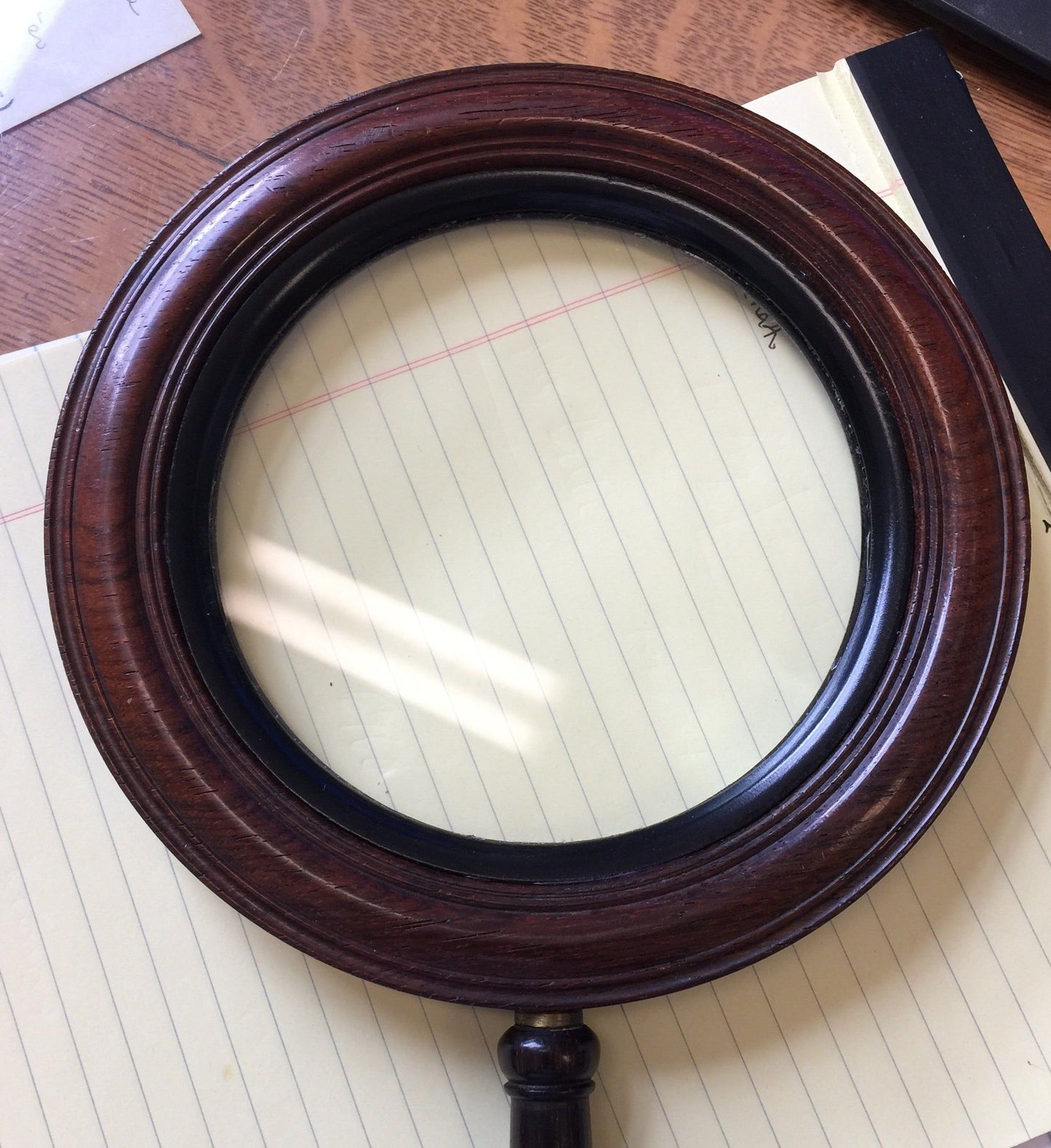 Victorian Ebonized and Rosewood Looking Glass