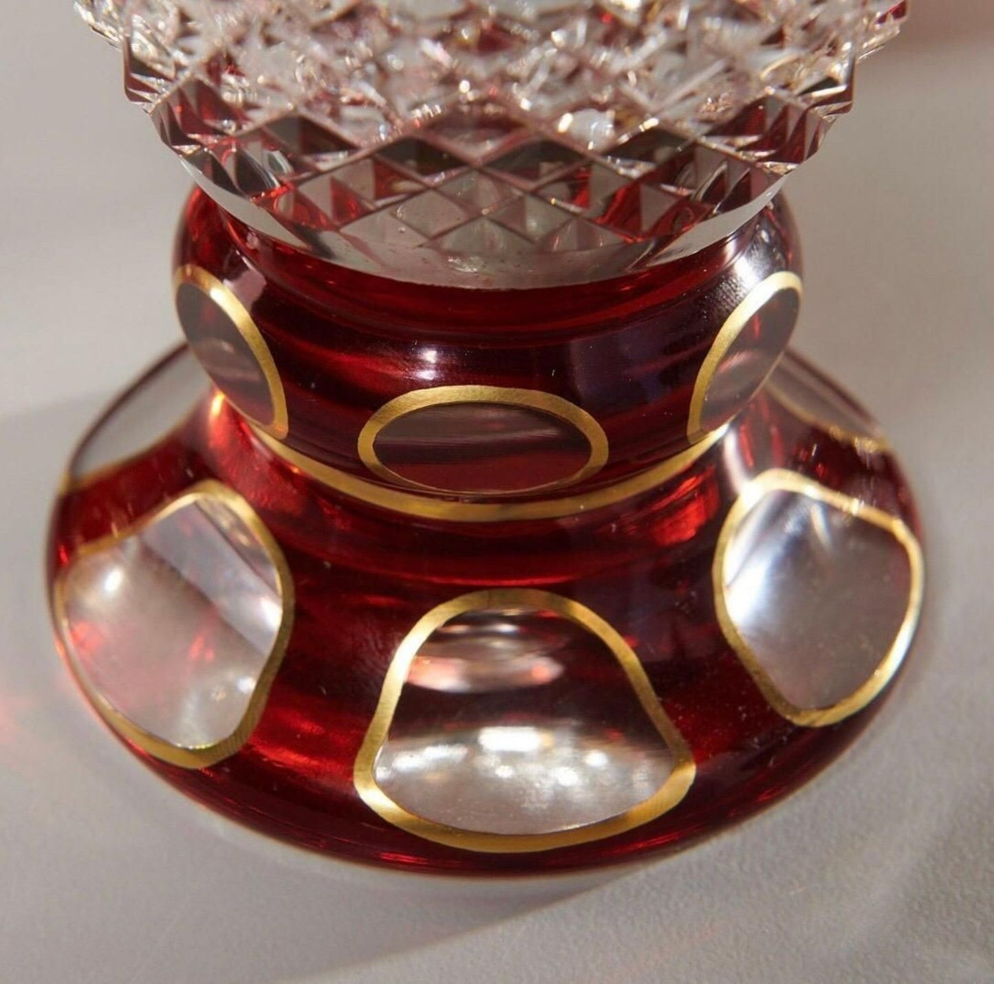Set of 12 Ruby and Parcel-Gilt Bohemian Glasses, Late 19th Century