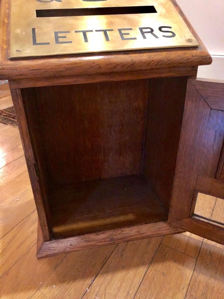 Early 20th Century Edwardian Diminutive Oak Post Box